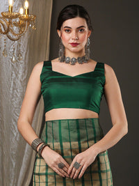 Saree mall Checks Silk Blend Saree
