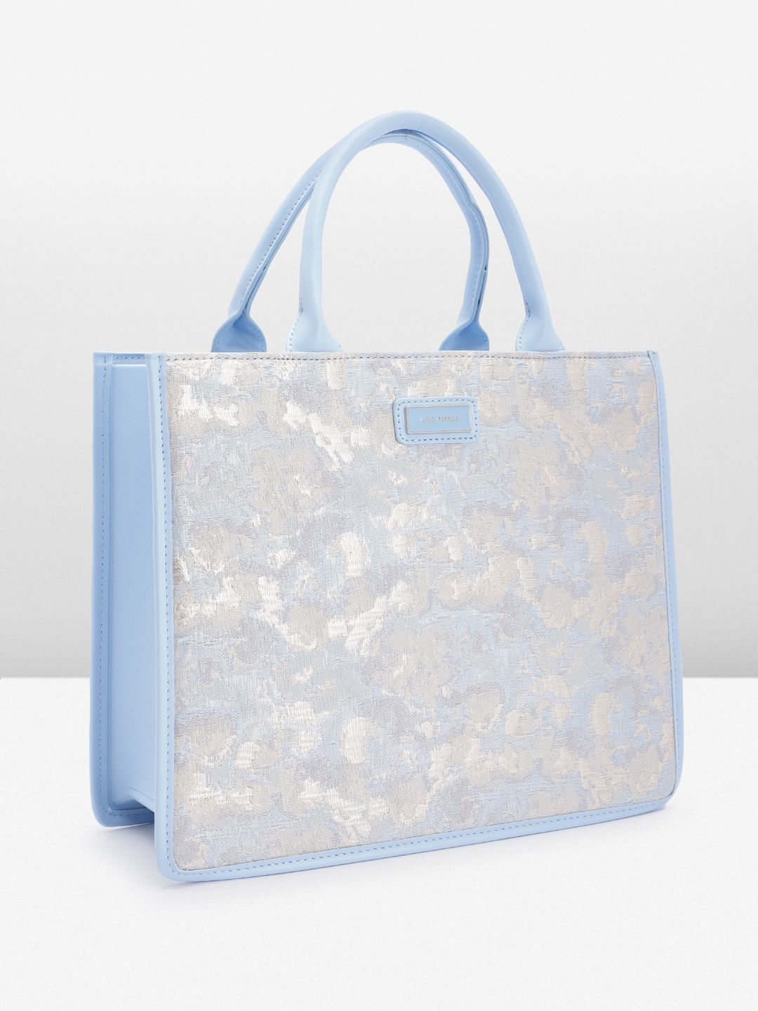 Lino Perros Abstract Woven Deisgn Structured Handheld Bag