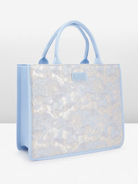 Lino Perros Abstract Woven Deisgn Structured Handheld Bag