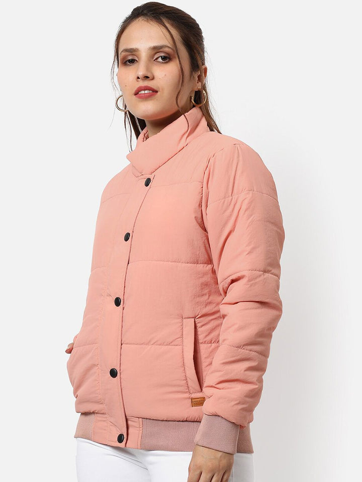 Kampus Sutra Wanita Pink Windcheater Padded Jacket
