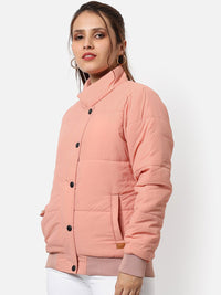 Kampus Sutra Wanita Pink Windcheater Padded Jacket