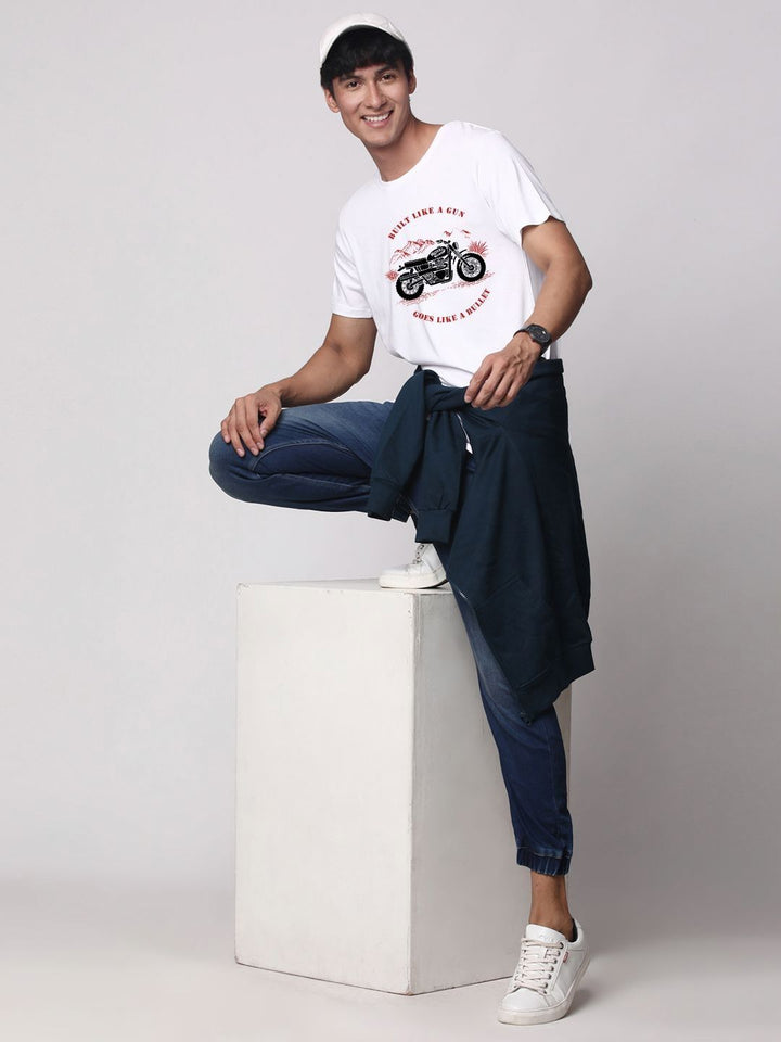 ADRO Men Graphic Printed Round Neck Cotton T-shirt
