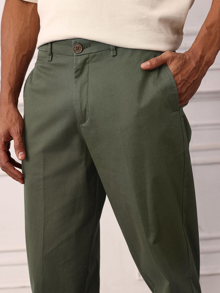 Mr Bowerbird Men Mid-Rise Liberal Fit Heritage Trousers