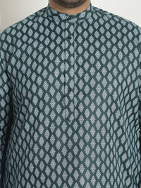 SOJANYA PLUS Ethnic Motifs Printed Band Collar Straight Kurta