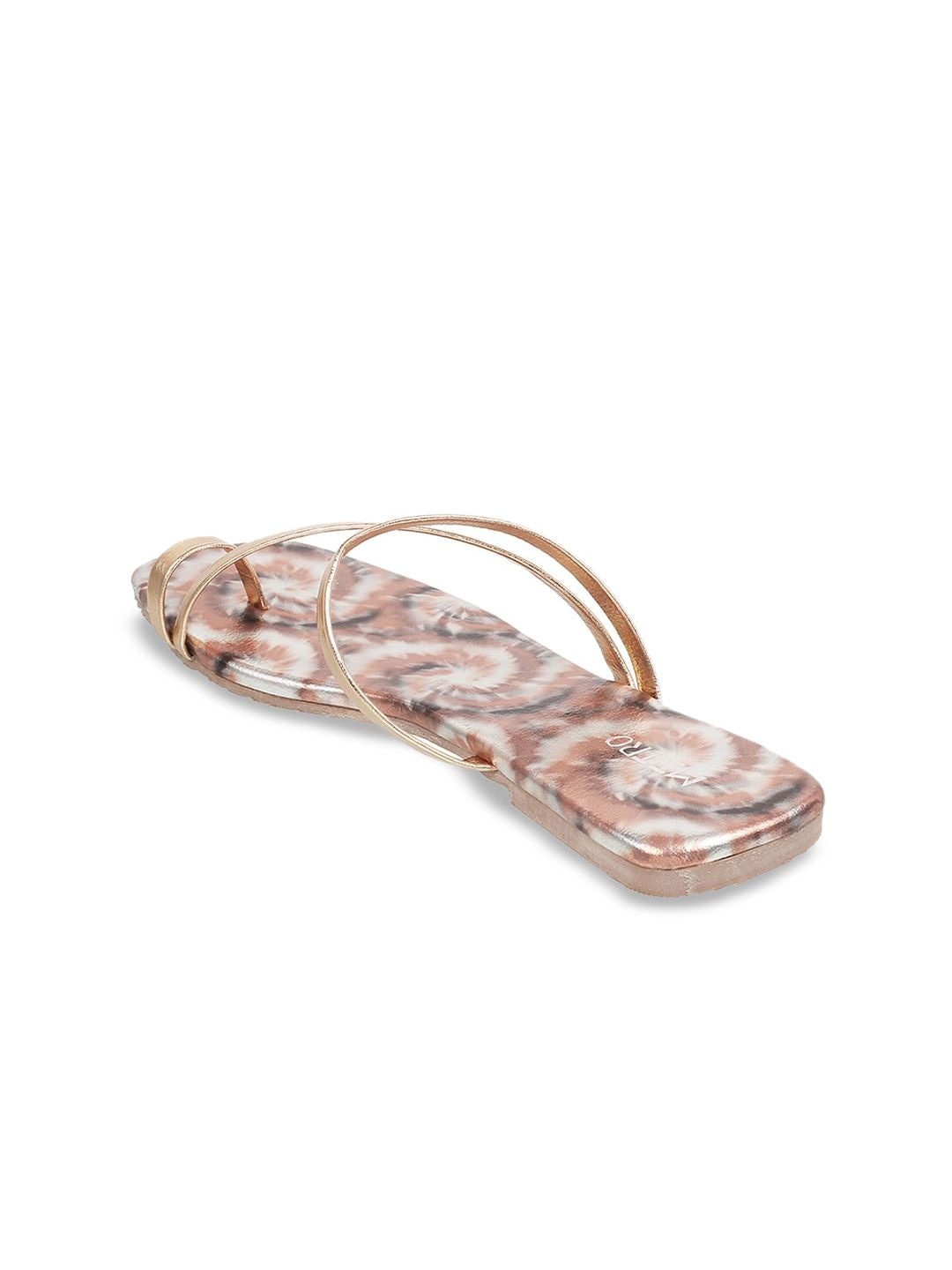Metro Printed Strappy One Toe Flats