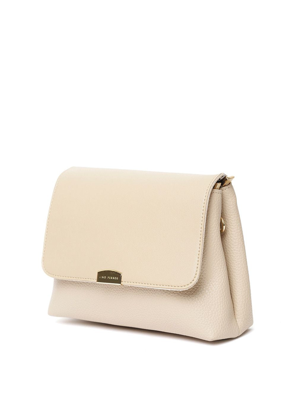 Beige Solid Sling Bag