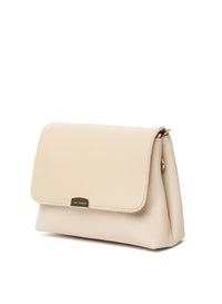 Beige Solid Sling Bag