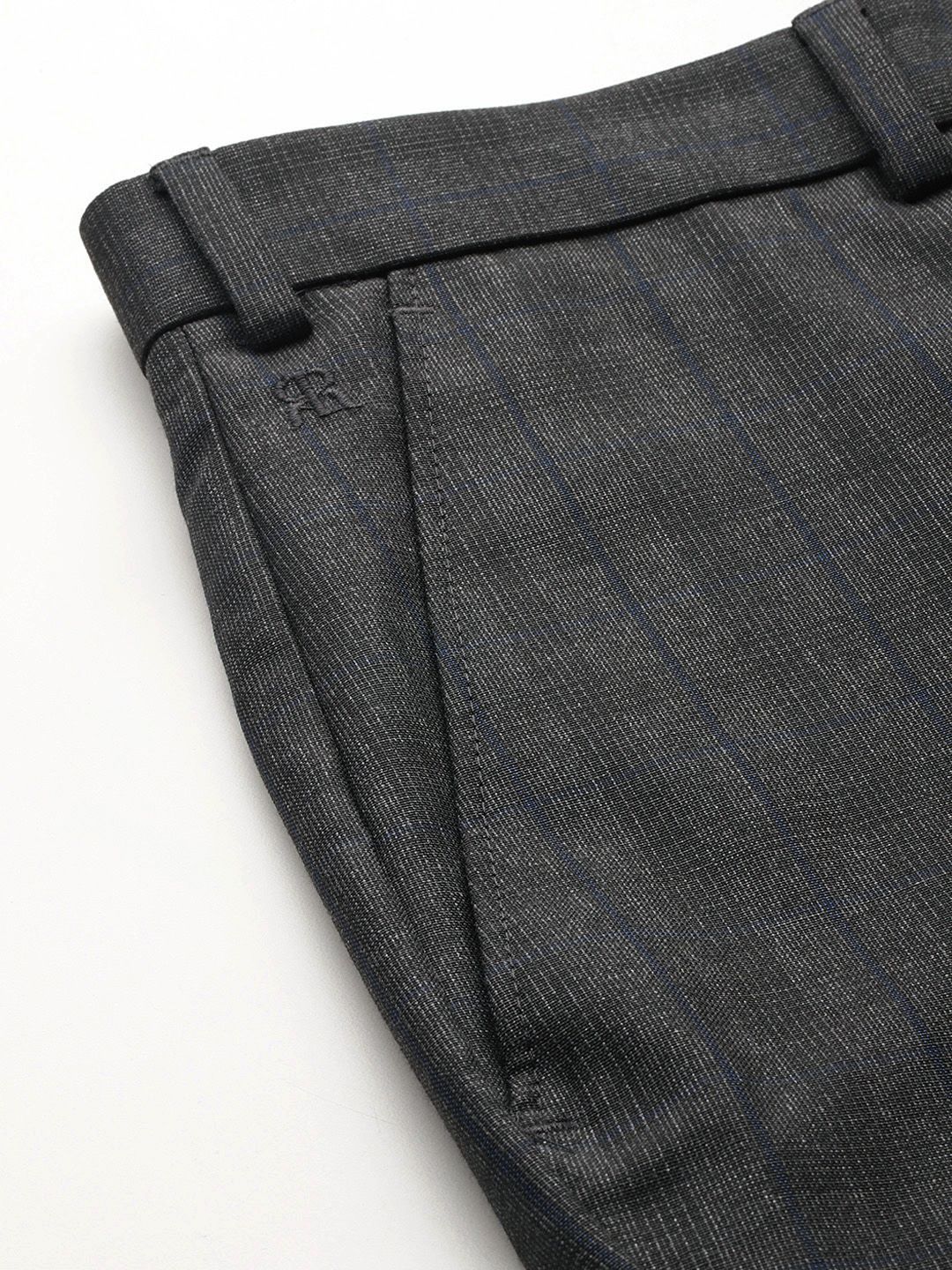 Raymond Men Checked Slim Fit Formal Trousers