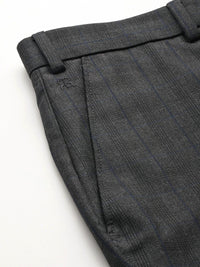Raymond Men Checked Slim Fit Formal Trousers