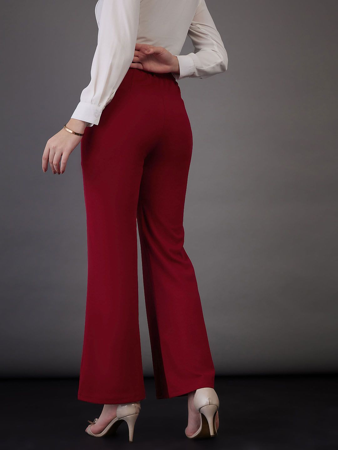 SASSAFRAS worklyf Women High-Rise Bootcut Trousers