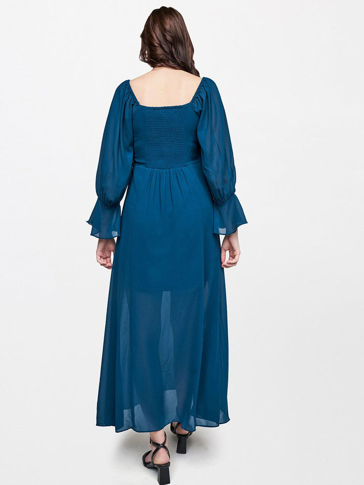 AND Teal Embellished Maxi Dress