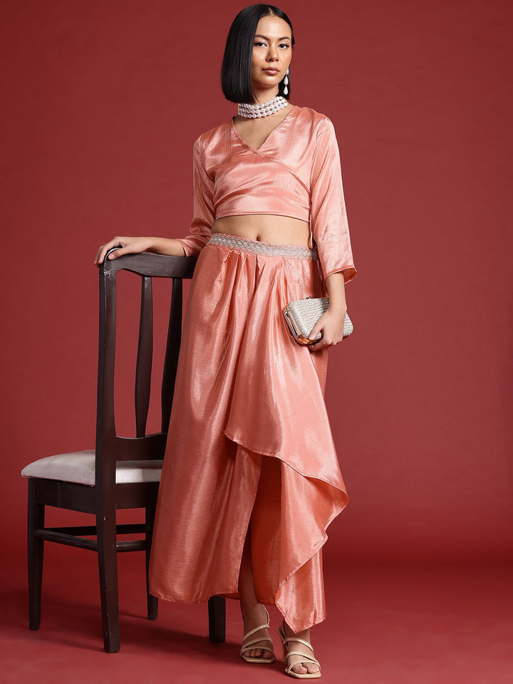 all about you Embroidered Detail Wrap Ethnic Co-ords