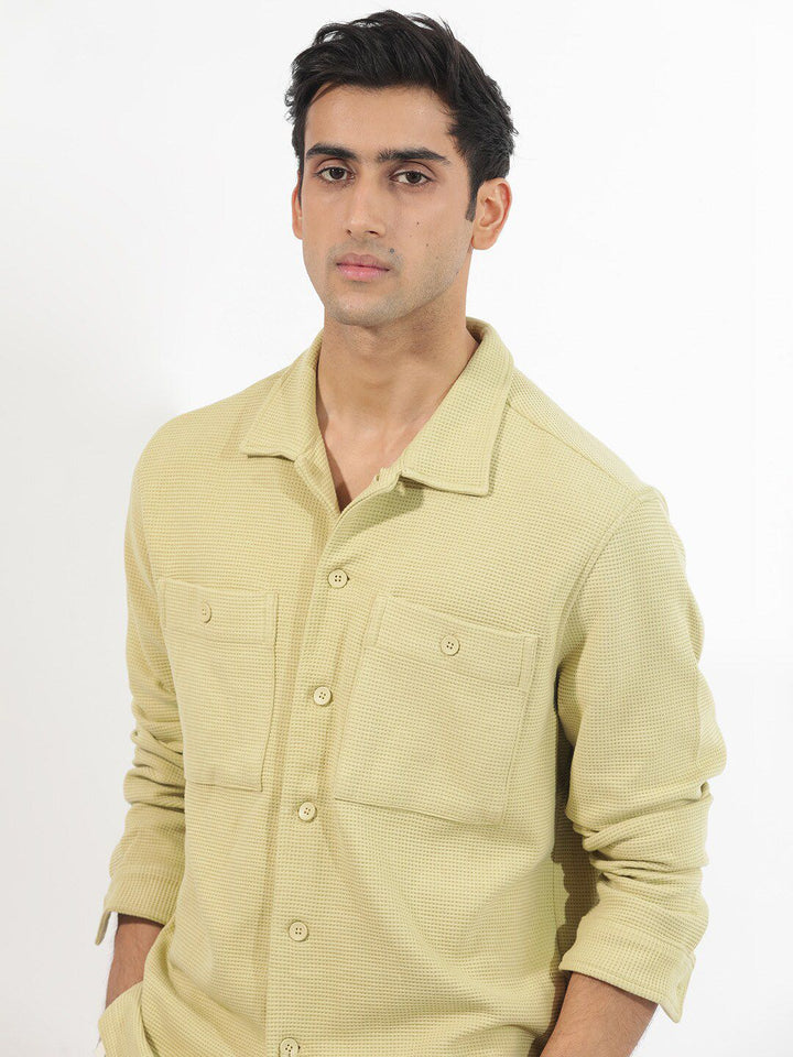 RARE RABBIT Men Elric Tailored Fit Textured Spread Collar Jacket