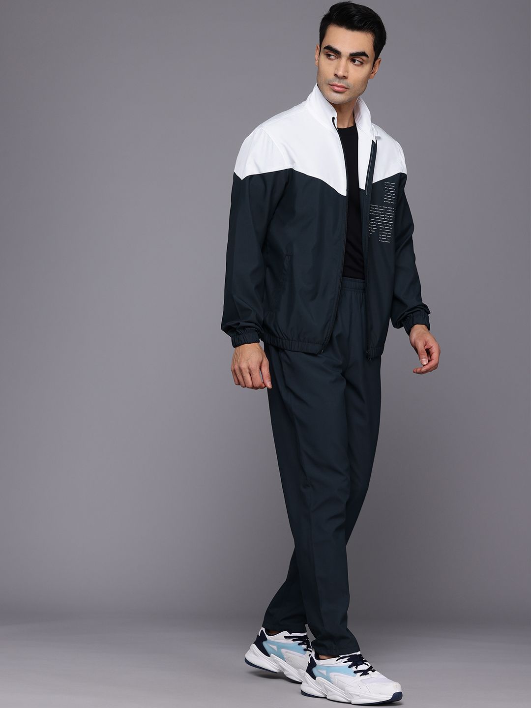 HRX by Hrithik Roshan Men Rapid-Dry Colourblocked Running Tracksuit