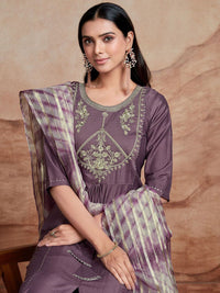 KALINI Ethnic Motifs Yoke Design Regular Gotta Patti Kurta With Palazzos & Dupatta