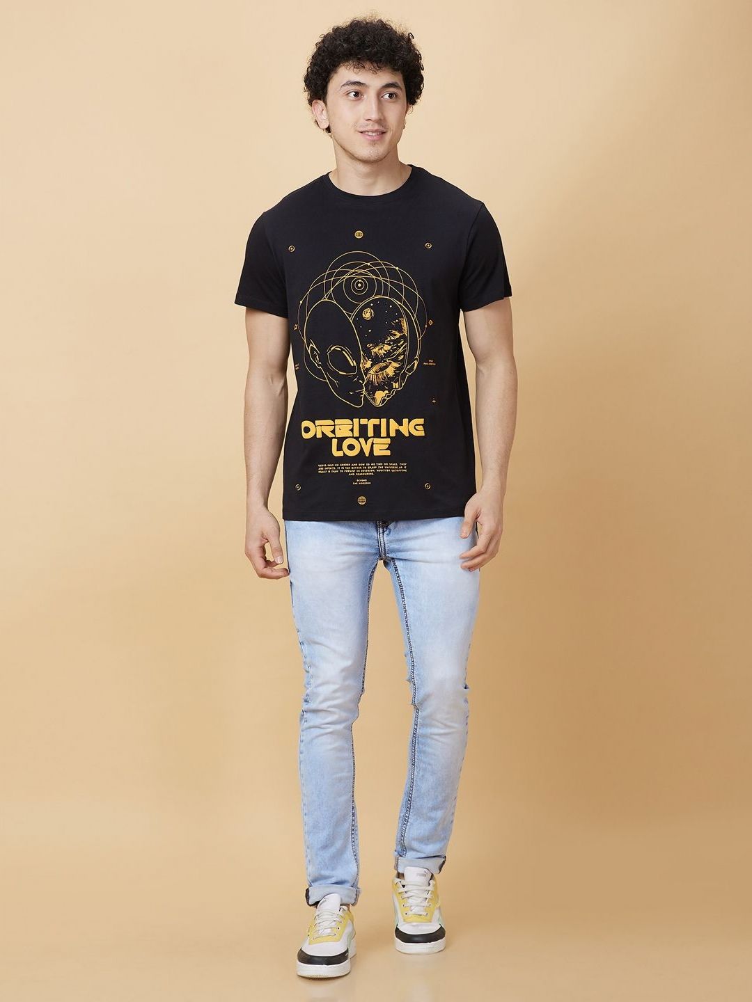 Being Human Men Printed Extended Sleeves T-shirt