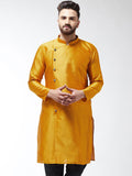 SOJANYA Kurta Lurus Tenunan Mustard Lelaki