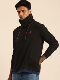 Being Human Turtle Neck Pure Cotton Printed Sweatshirt