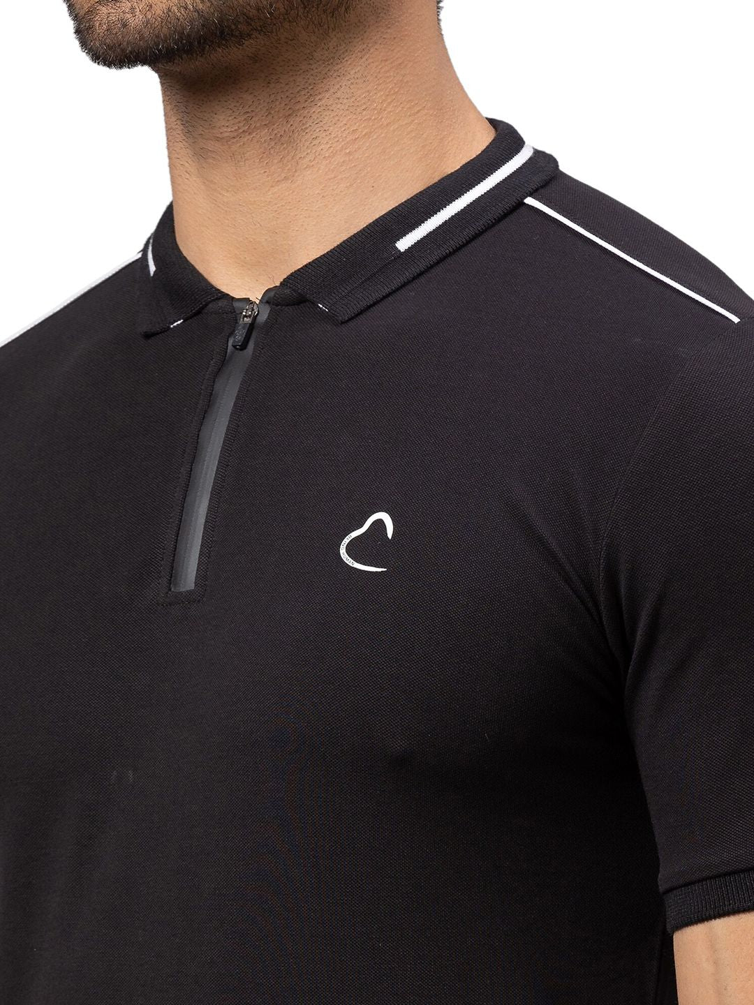 Menjadi T-shirt kolar polo pepejal lelaki manusia manusia
