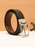 Teakwood Leathers Men Textured Leather Reversible Belt