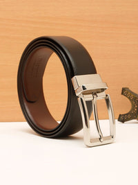 Teakwood Leathers Men Textured Leather Reversible Belt