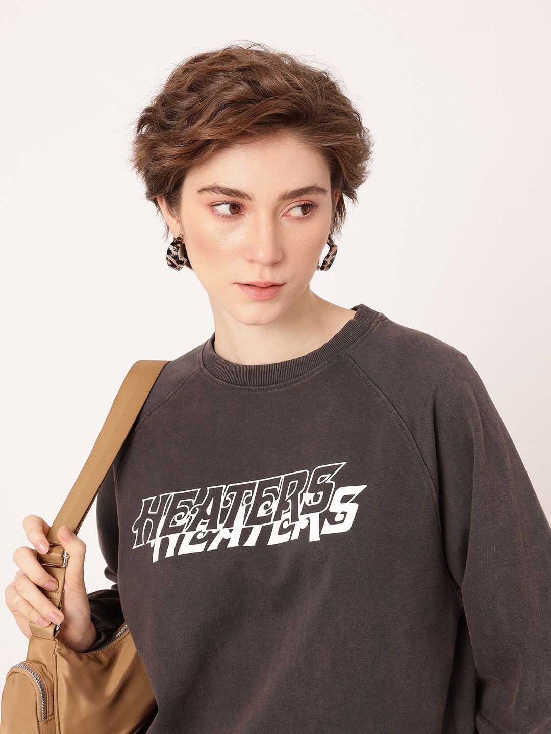 DressBerry Printed Cotton Terry Washed Sweatshirt