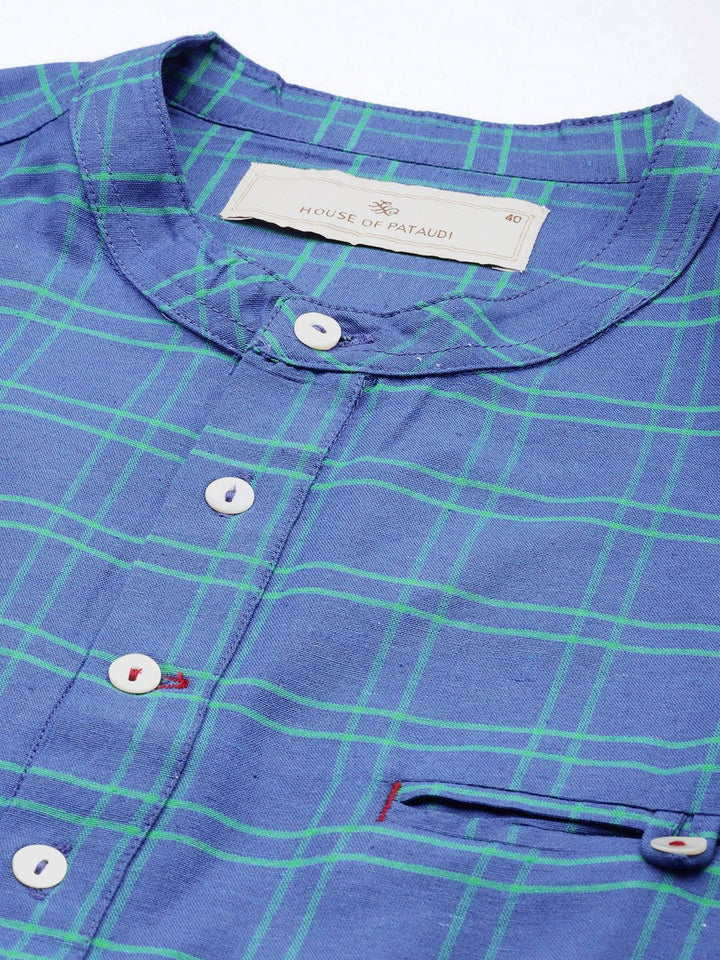 House of Pataudi Rozana Checked Kurta