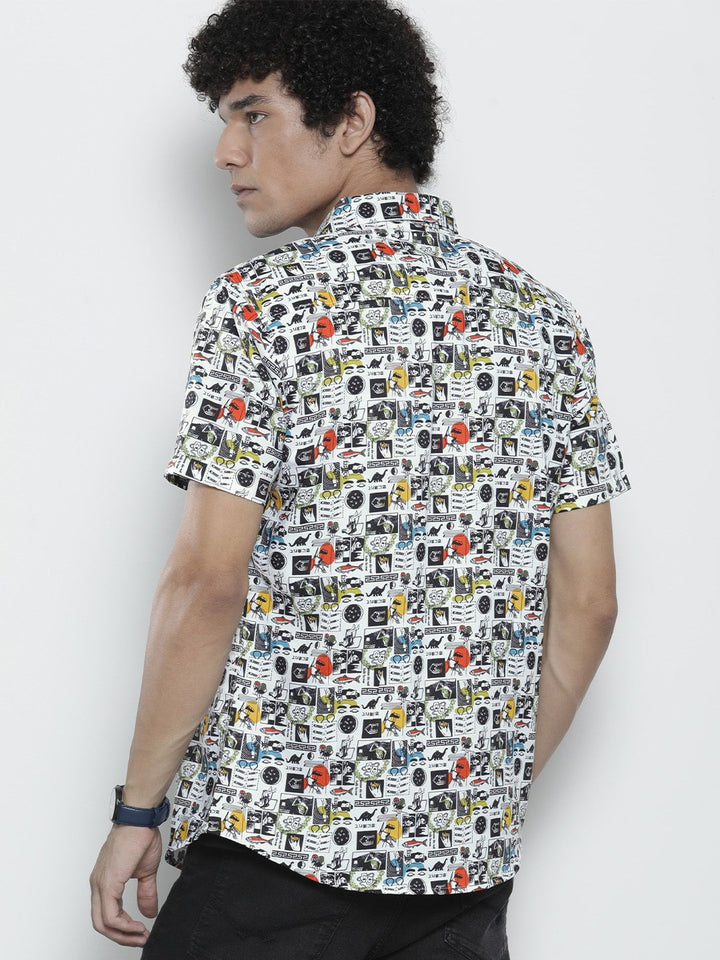 The Indian Garage Co Men Regular Fit Graphic Printed Resortwear Shirt