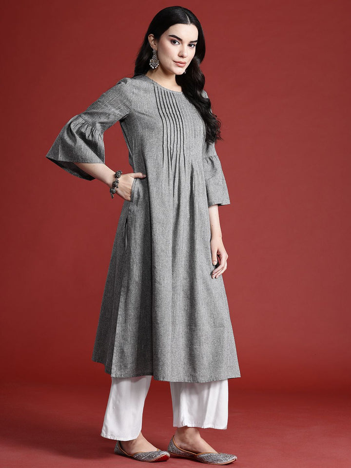 all about you Bell Sleeves Pleated Kurta