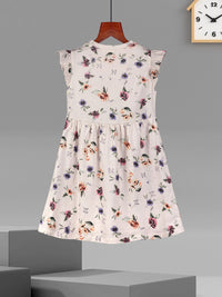 HELLCAT Girls Pack of 2 Printed Flutter Sleeve A-Line Dress