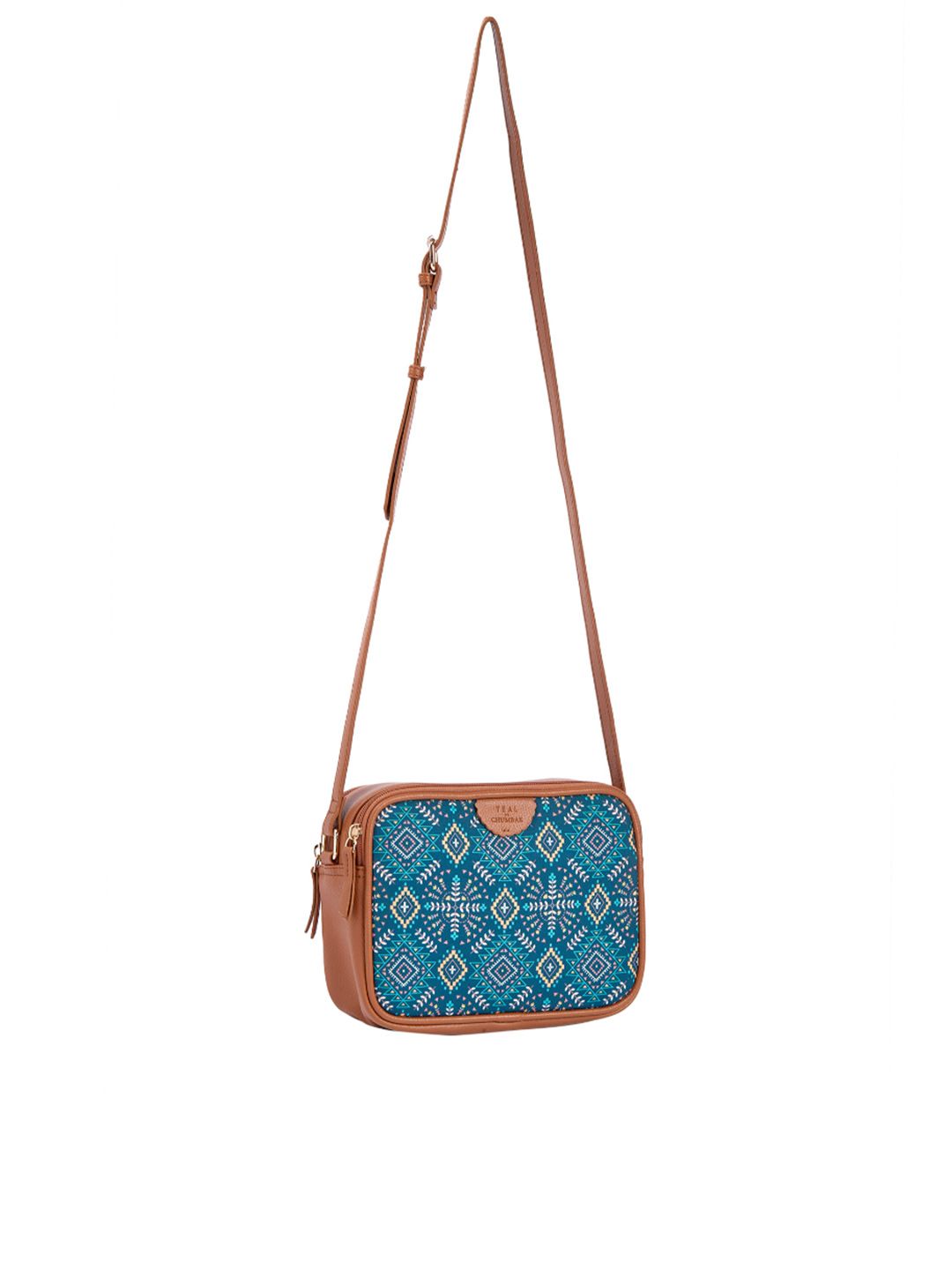 Teal oleh Chumbak Women Printed Canvas Sling Bag