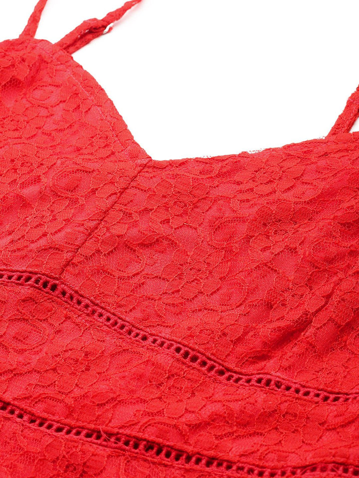 all about you Lace A-Line Midi Dress