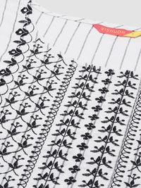 Vishudh Women Off-White Printed Kurta with Palazzos