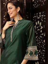 House of Pataudi Regular Jashn Kurta with Trousers & With Dupatta