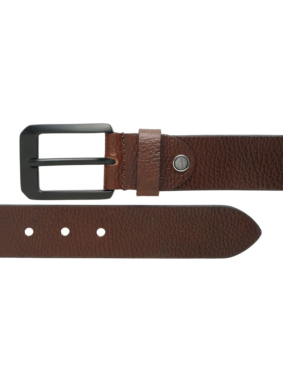 Teakwood Leathers Men Textured Leather Belt