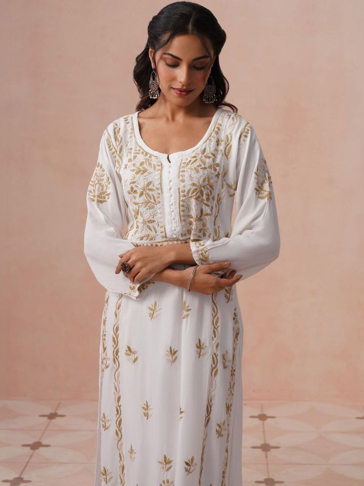 House of Chikankari Women Embroidered Chikankari Kurta