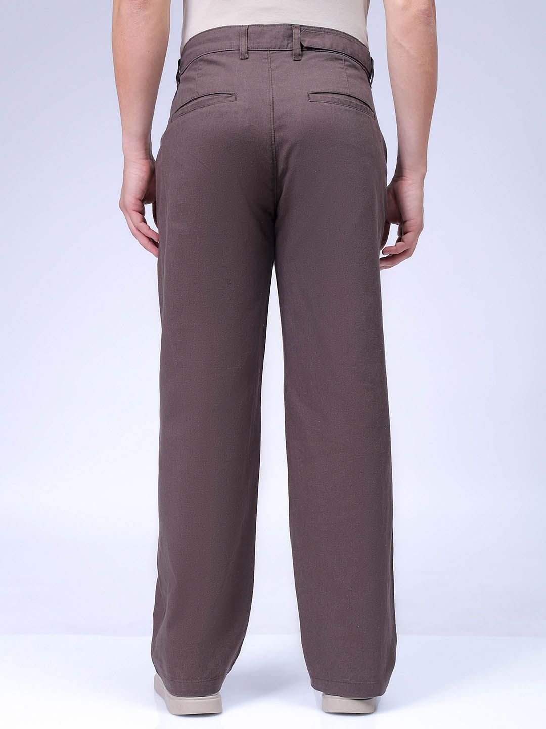 The Indian Garage Co Men Relaxed Fit Mid-Rise Pure Cotton Chinos Trouser