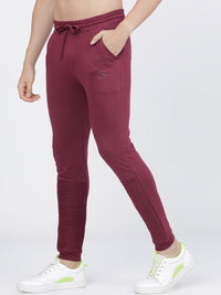 The Indian Garage Co Men Burgundy Solid Slim-Fit Joggers