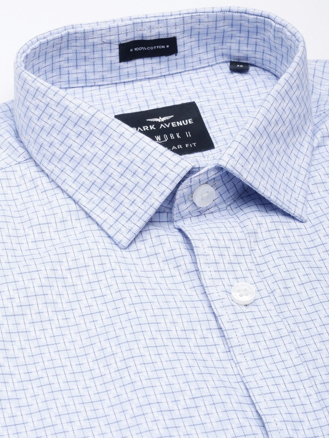 Park Avenue Men Grid Tattersall Checked Pure Cotton Formal Shirt