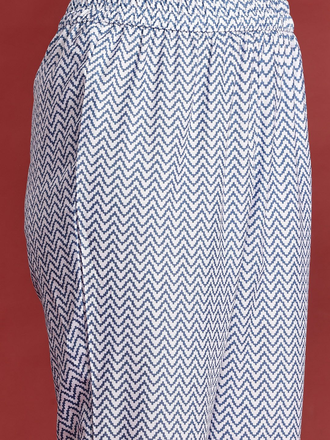 Anouk Printed Kurta with Trousers & Dupatta