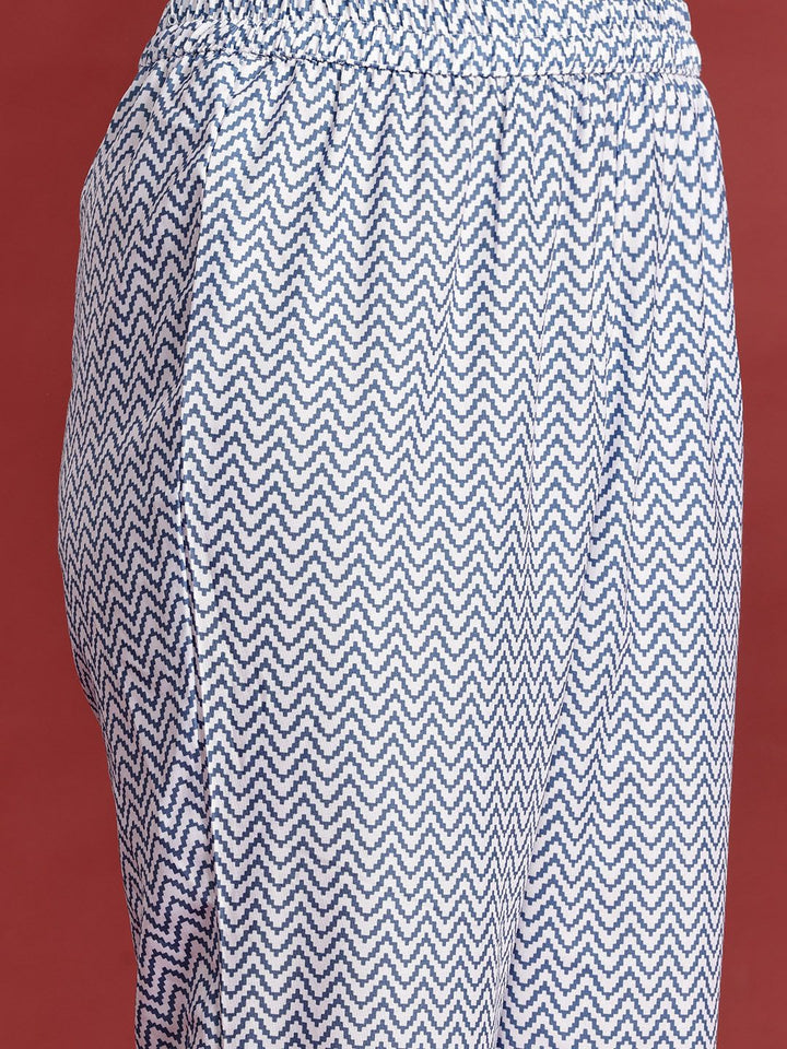 Anouk Printed Kurta with Trousers & Dupatta