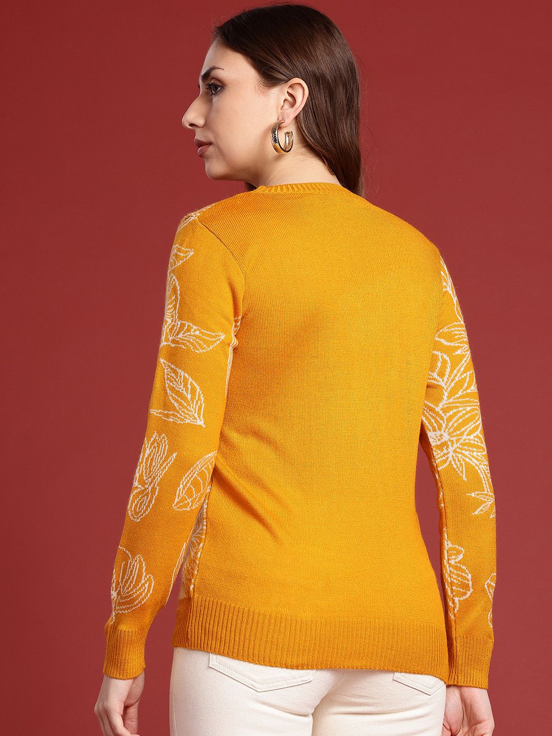 all about you Floral Self Design Pullover