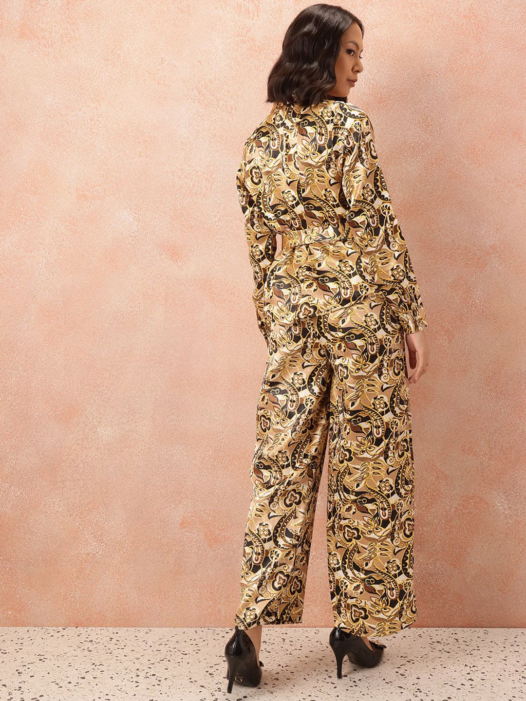 all about you Indie Florals Printed Co-Ords with Tie-Up Belt