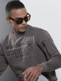 The Indian Garage Co Men Grey Printed Sweatshirt