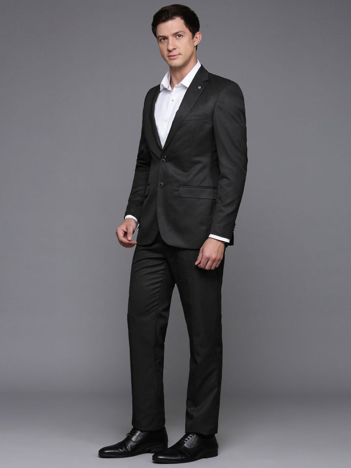 Raymond Men Self Design Single Breasted 2-Piece Formal Suit