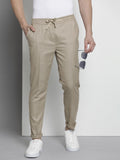 The Indian Garage Co Men Self Design Chinos Trousers