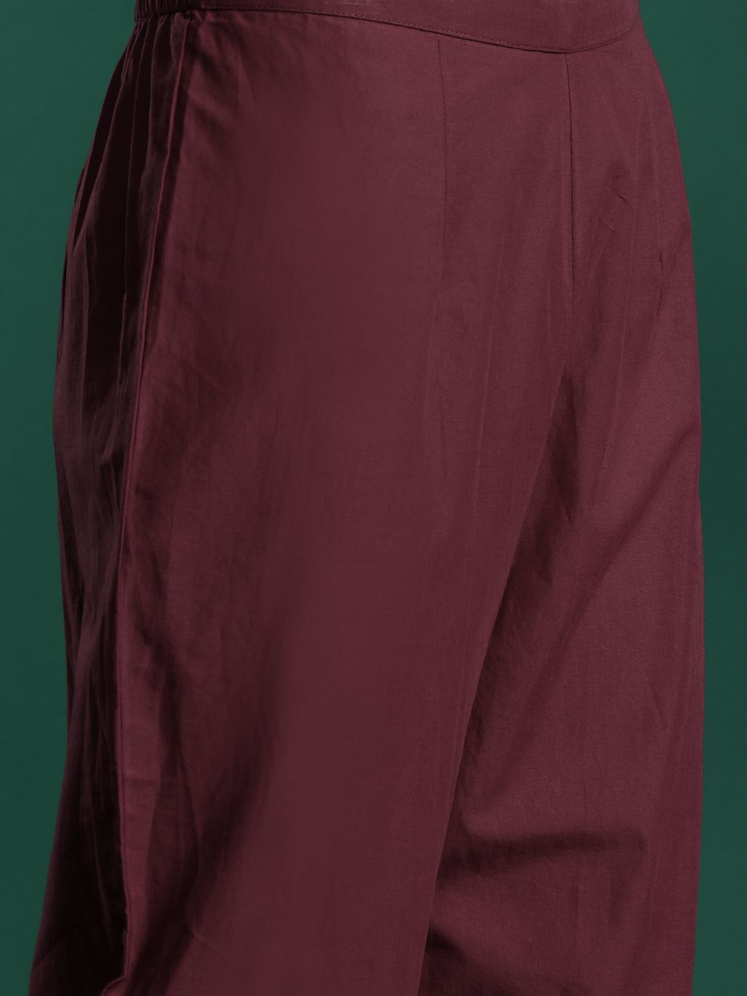 Indo Era Floral Printed Pure Cotton Kurta With Trousers & Dupatta