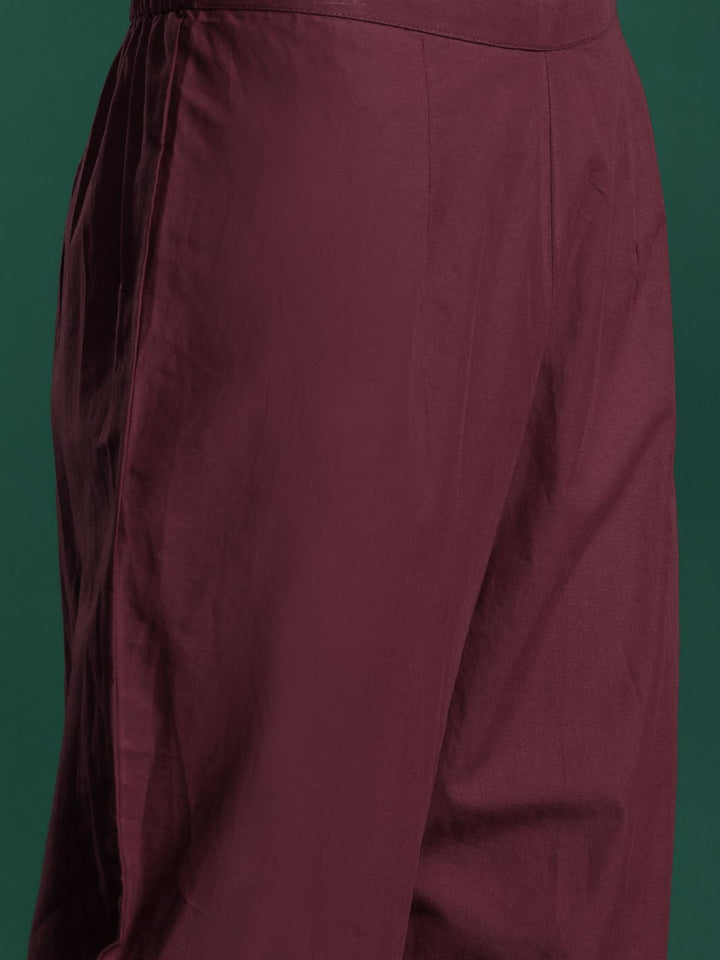 Indo Era Floral Printed Pure Cotton Kurta With Trousers & Dupatta
