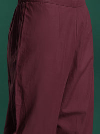 Indo Era Floral Printed Pure Cotton Kurta With Trousers & Dupatta