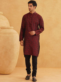 SOJANYA Rekaan Tenun Geometrik Kurta Lurus Biasa Dengan Churidar